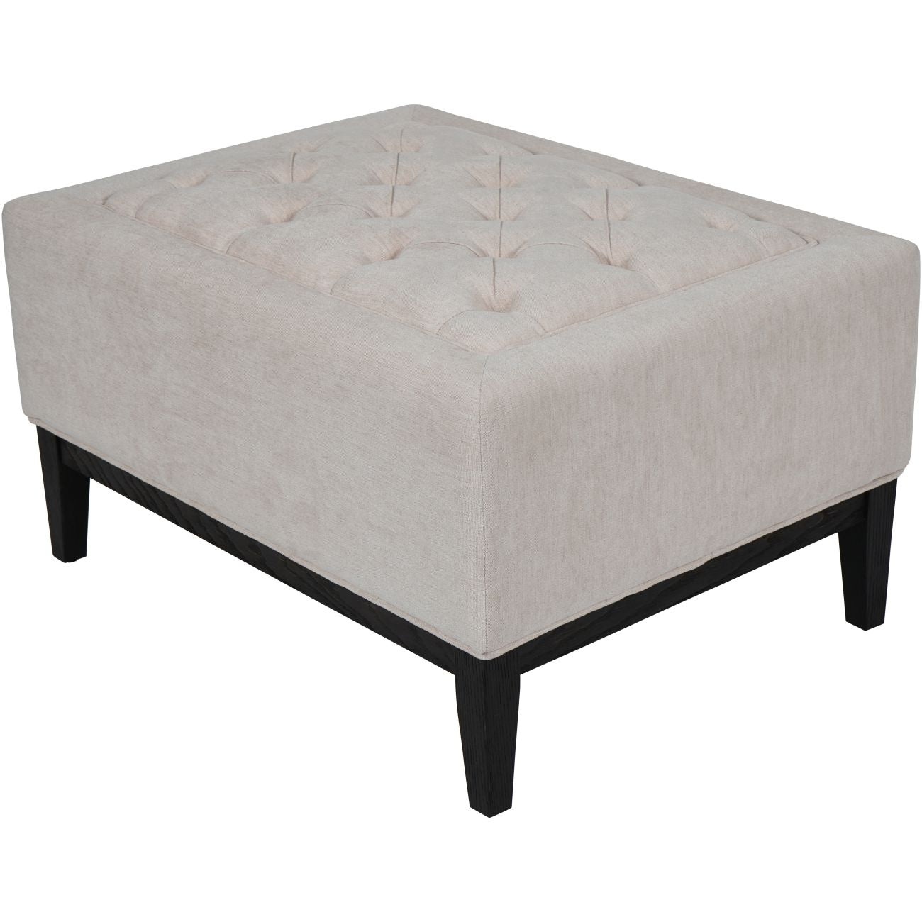 Vicuna Scallop Footstool – Smokey Taupe Velvet