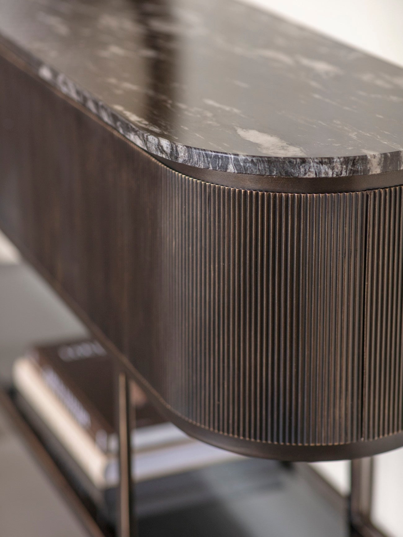 Belvedere Noir Marble Console Table