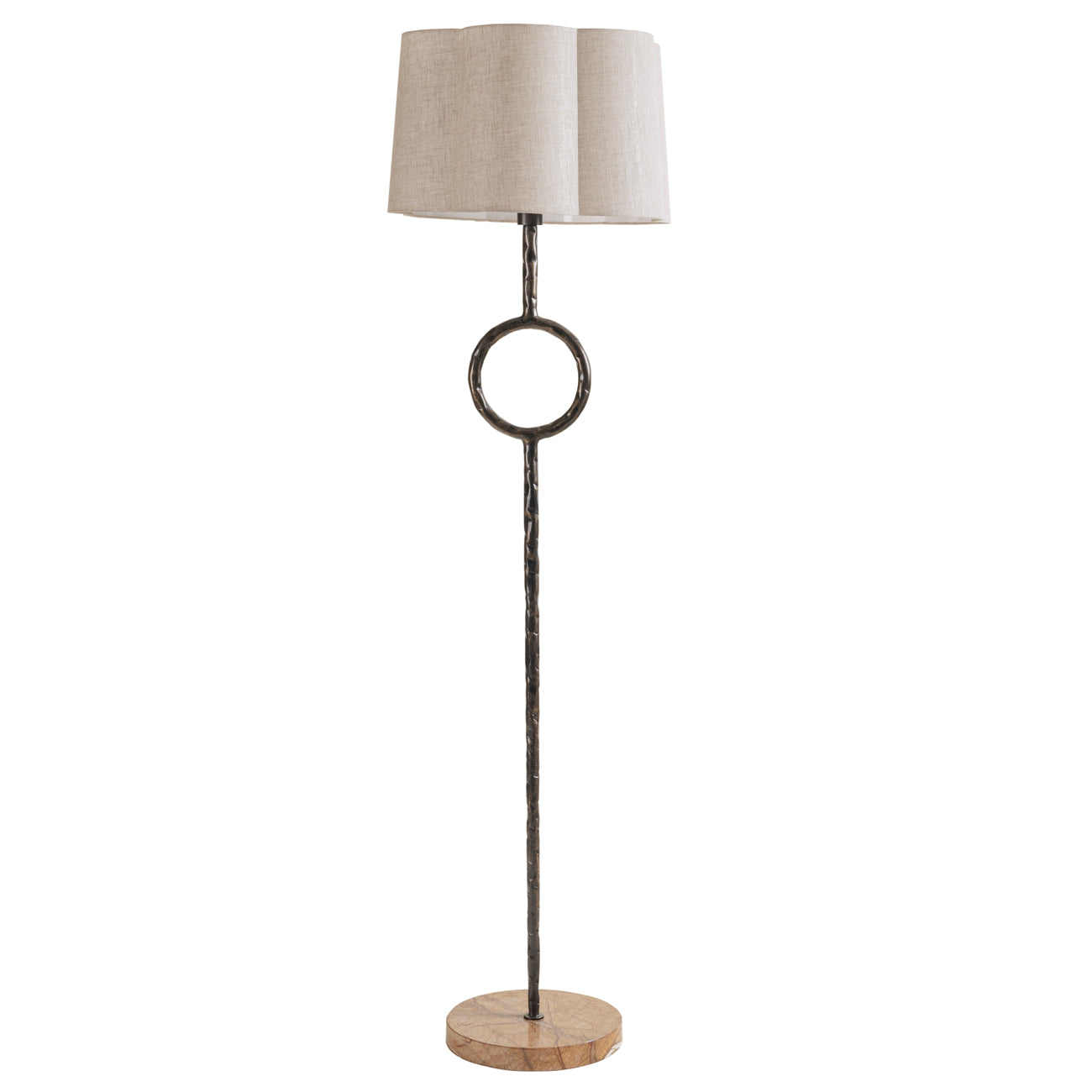 Caldera Marble & Linen Floor Lamp