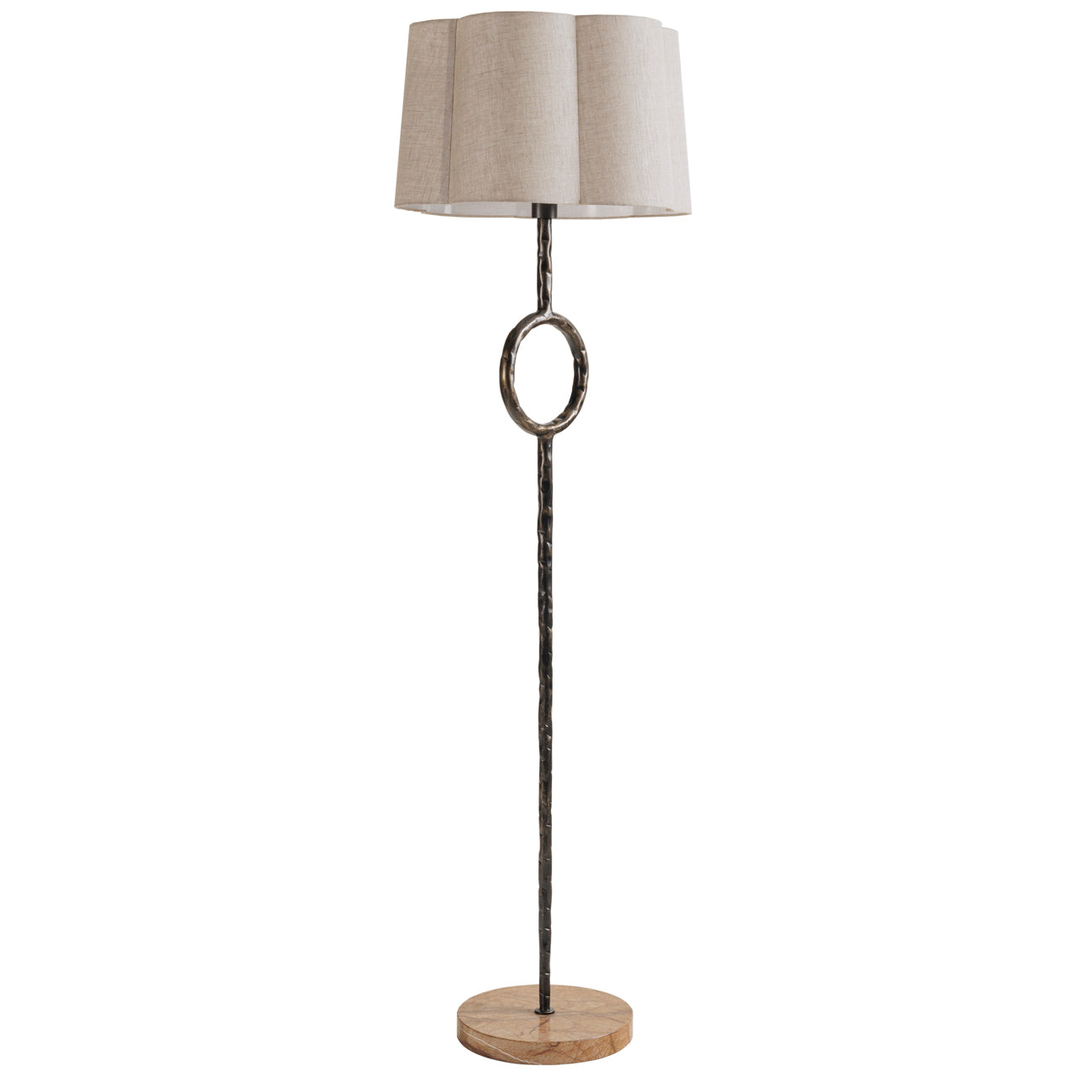 Caldera Marble & Linen Floor Lamp