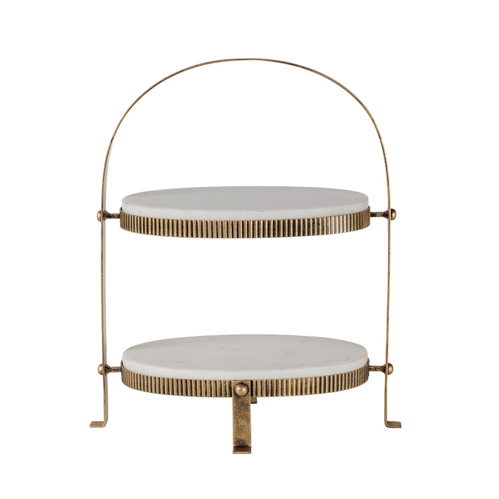 Celine Marble Two-Tier Stand