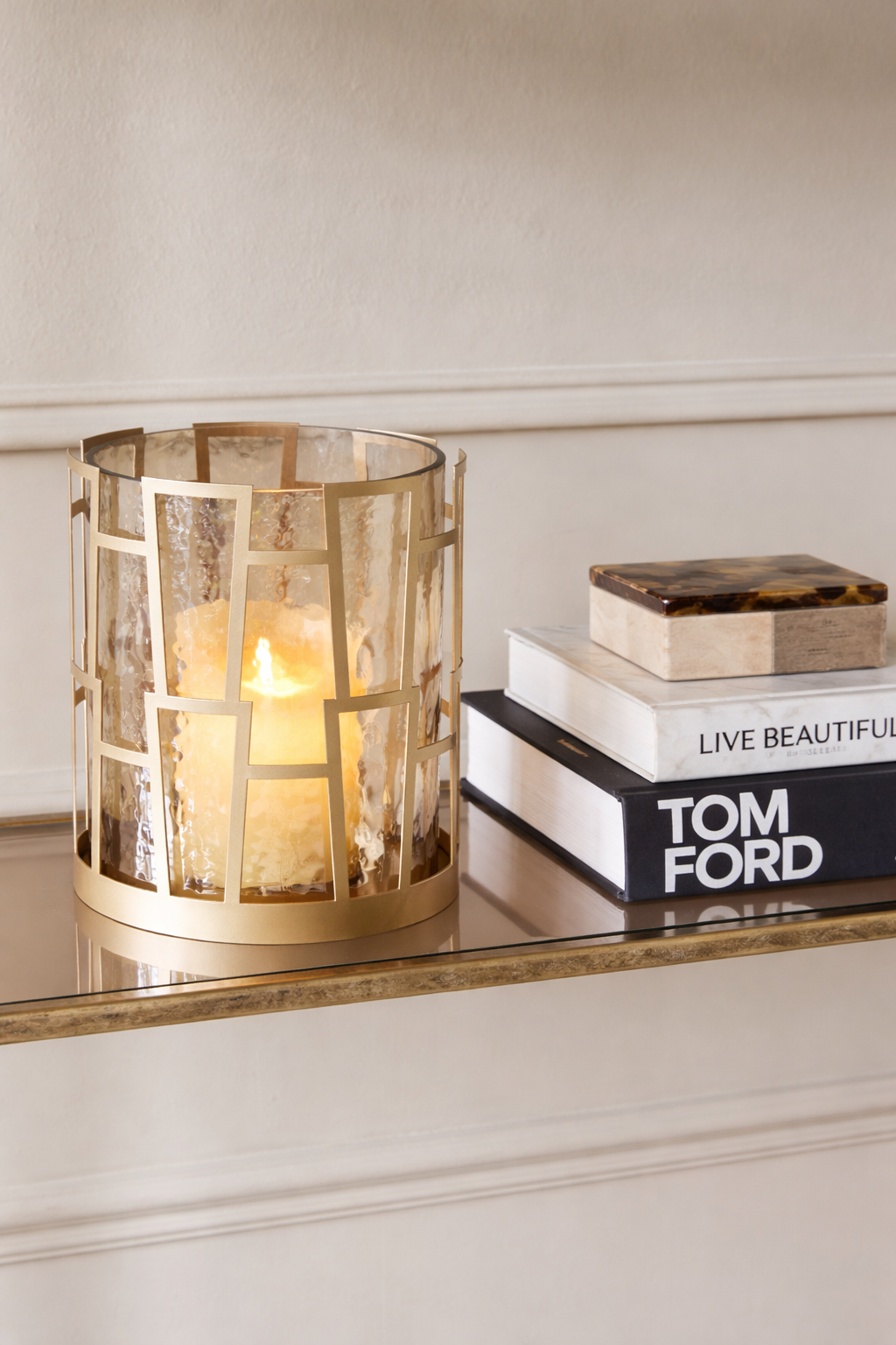 Valen Smoked Glass Lantern