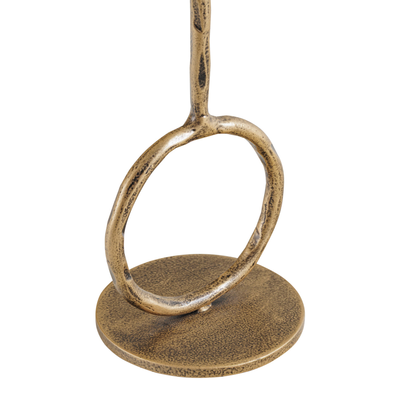 Elara Antique Gold Loop Candle Holder – Small