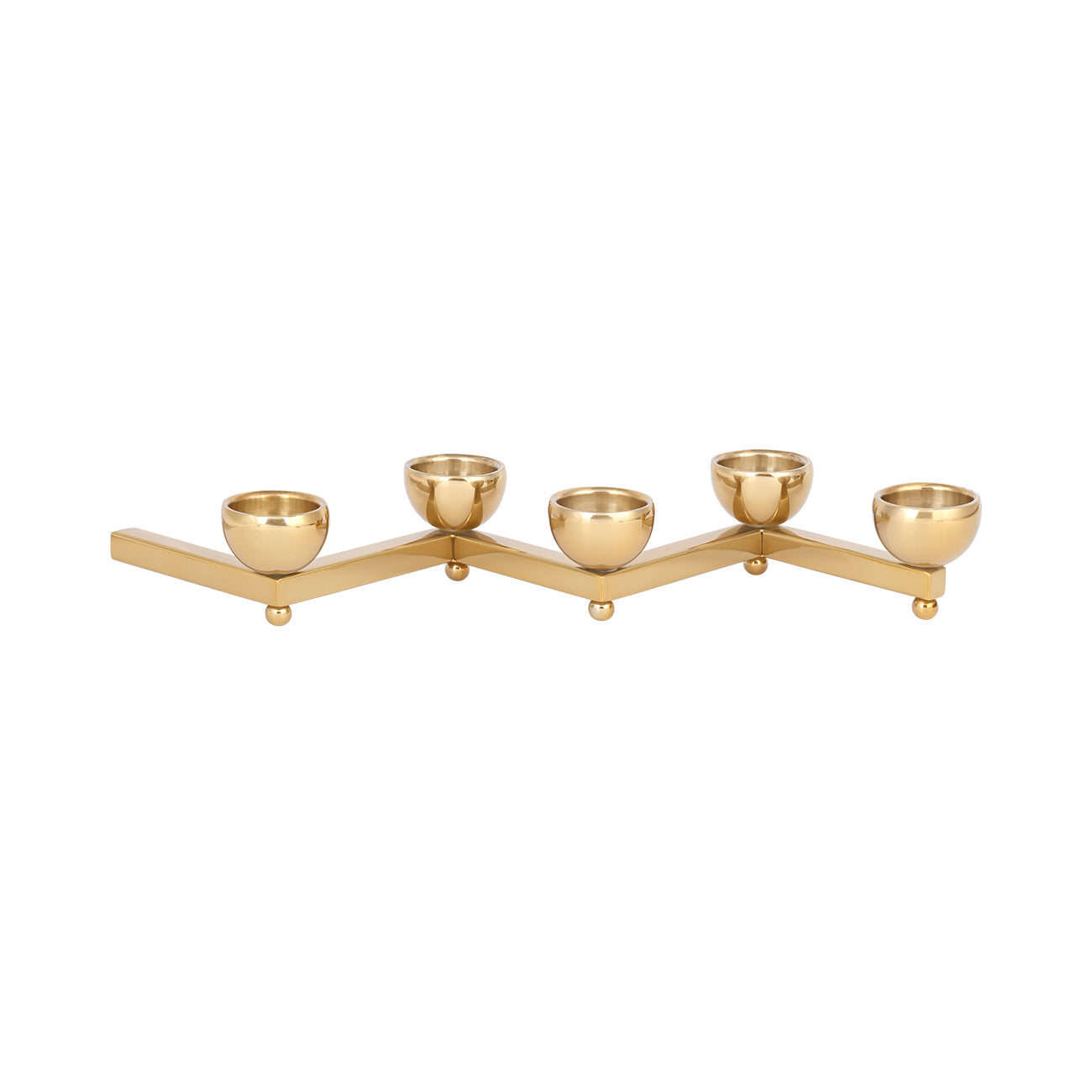 Elara Linear Gold Tealight Candelabra