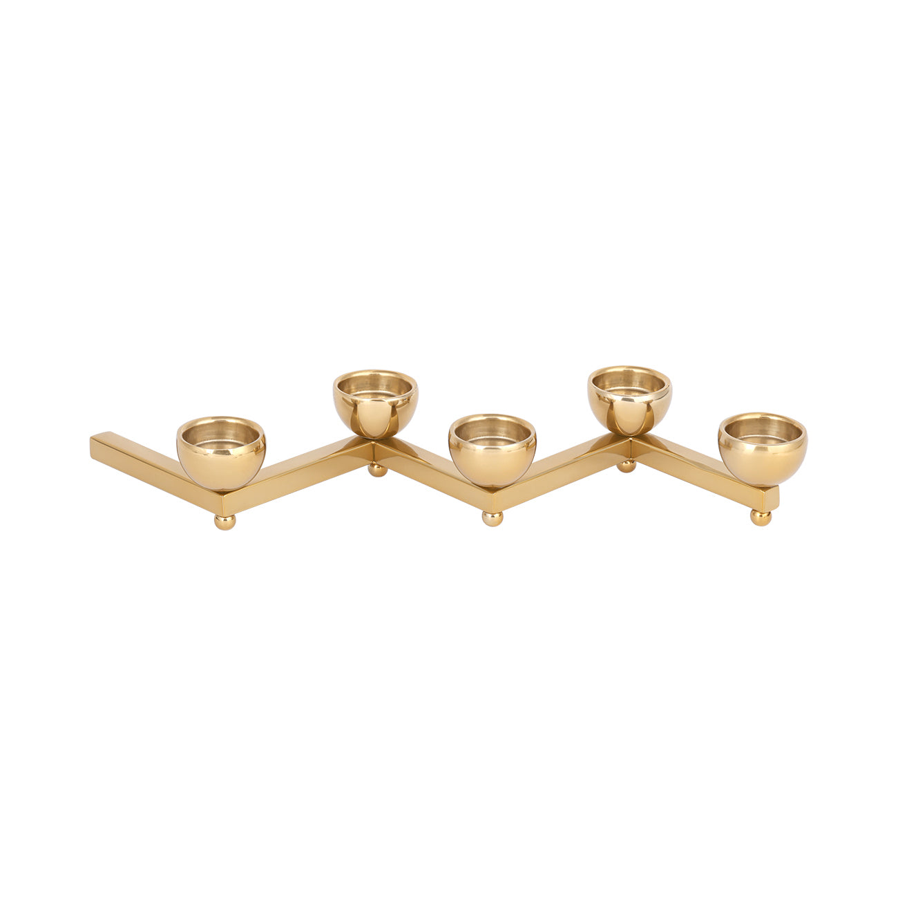 Elara Linear Gold Tealight Candelabra