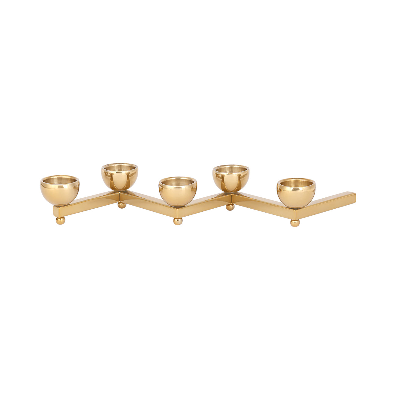 Elara Linear Gold Tealight Candelabra