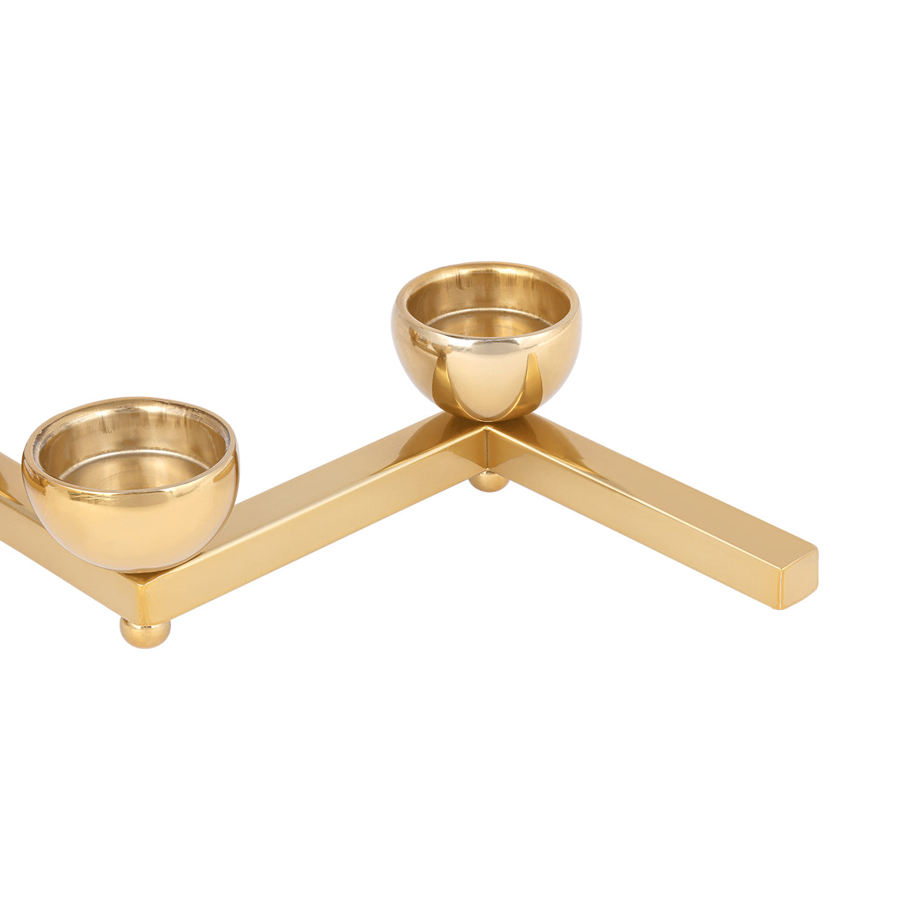 Elara Linear Gold Tealight Candelabra