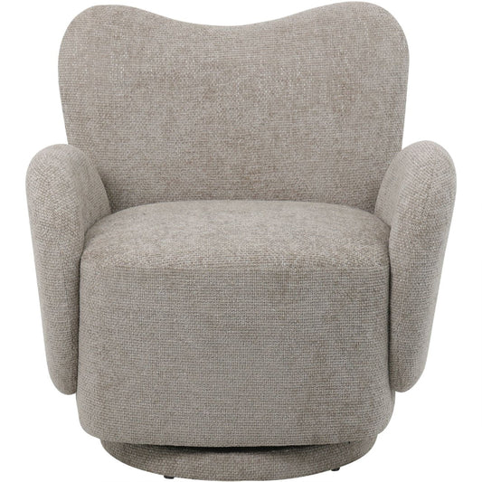 Elara Swivel Armchair – Soft Taupe