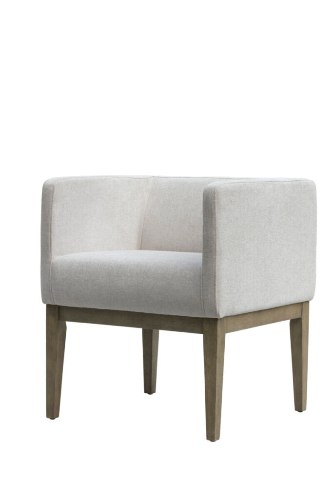 Elmsford Upholstered Dining Chair – Cream Oak