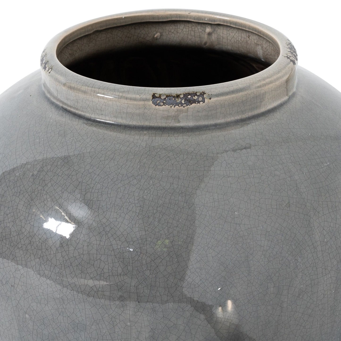 Garda Distressed Grey Glaze Vase