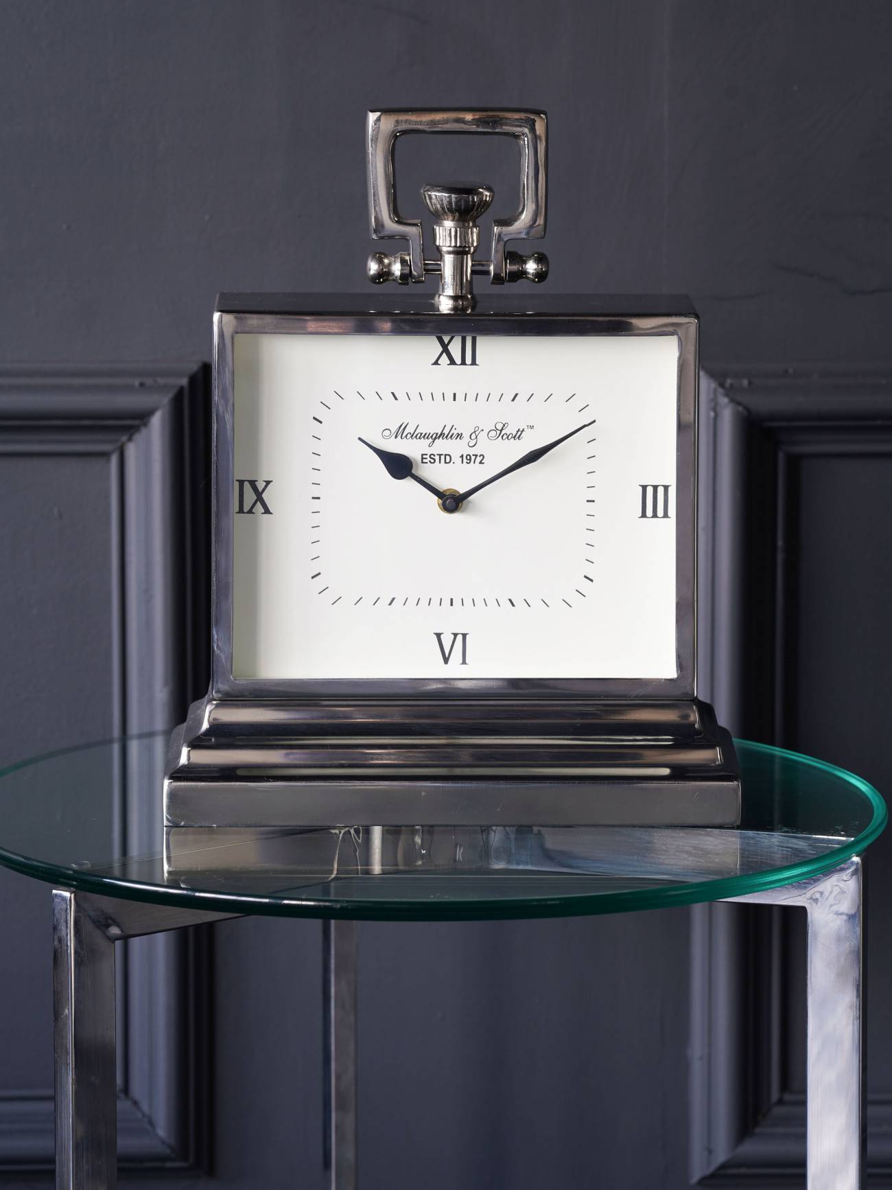 Lathmere Silver Mantel Clock