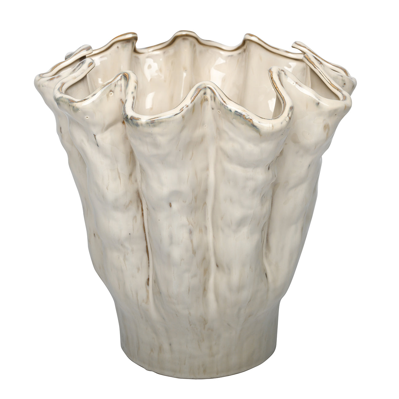 Marisol Sculpted Ceramic Vase — Largec