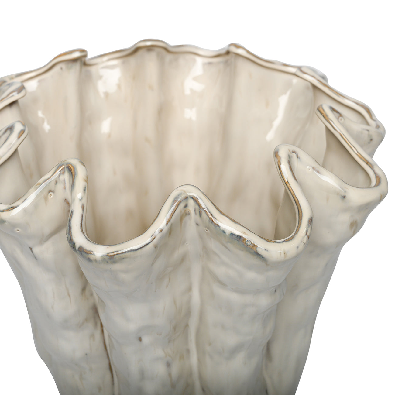Marisol Sculpted Ceramic Vase — Largec