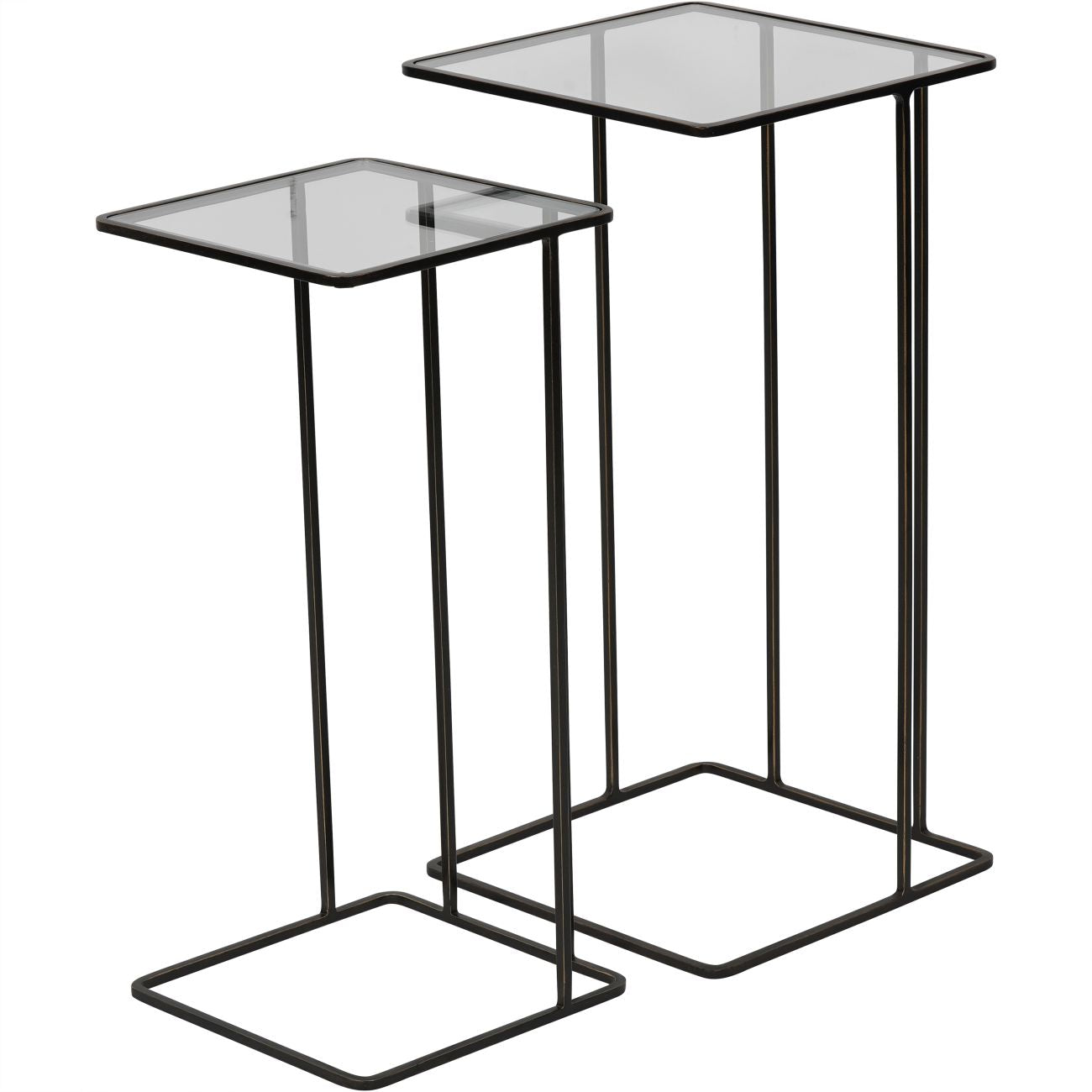Nero Duo Clear-Top Nesting Tables