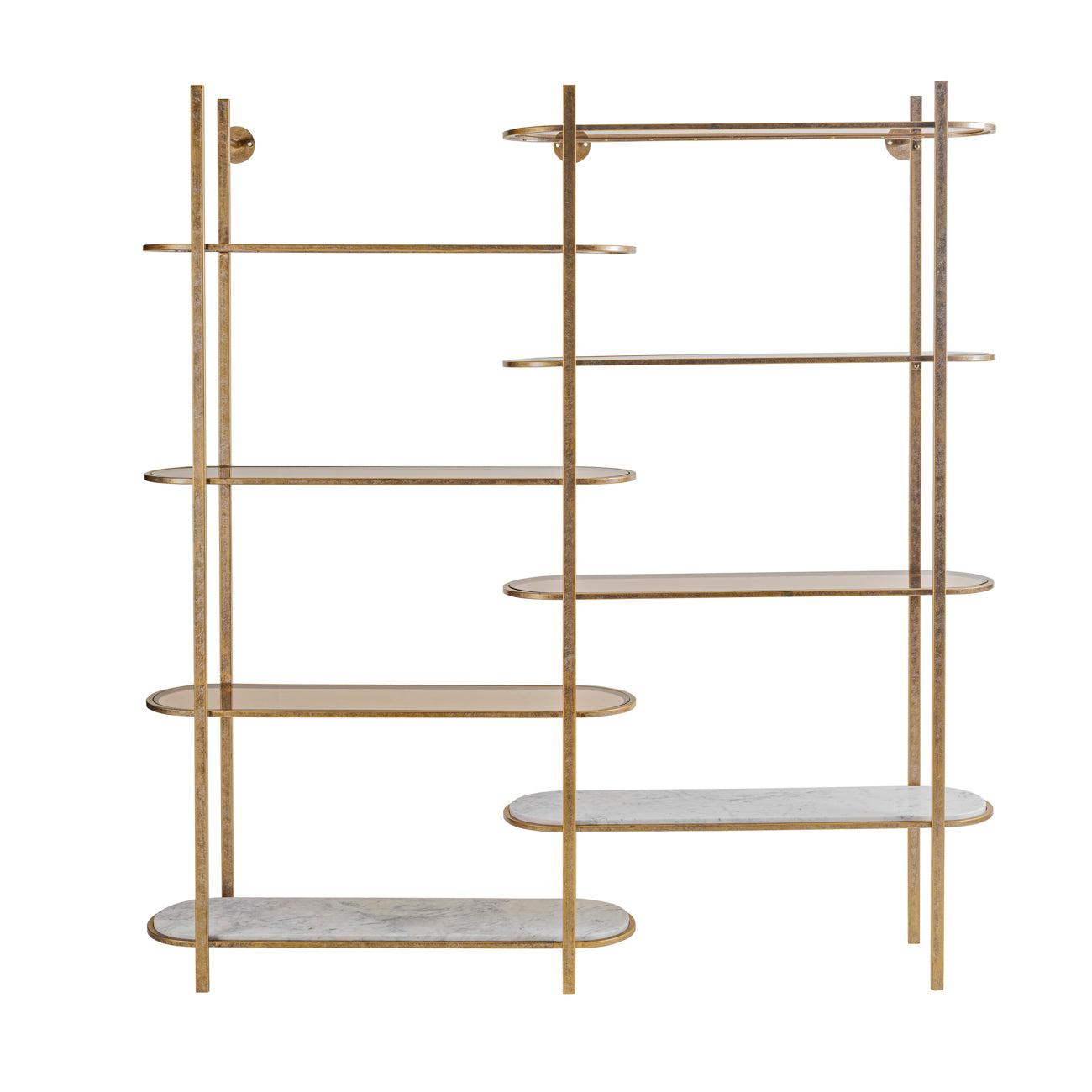 Orano Smoked Glass Shelving Unit