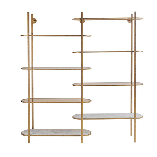 Orano Smoked Glass Shelving Unit