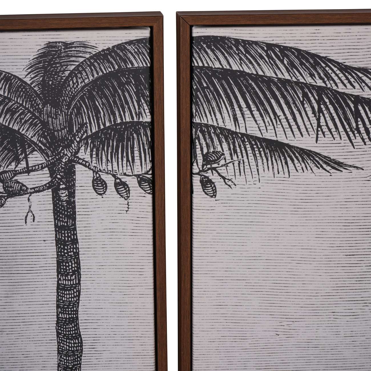 Sereno Palms – Monochrome Canvas Set (Set of 4)