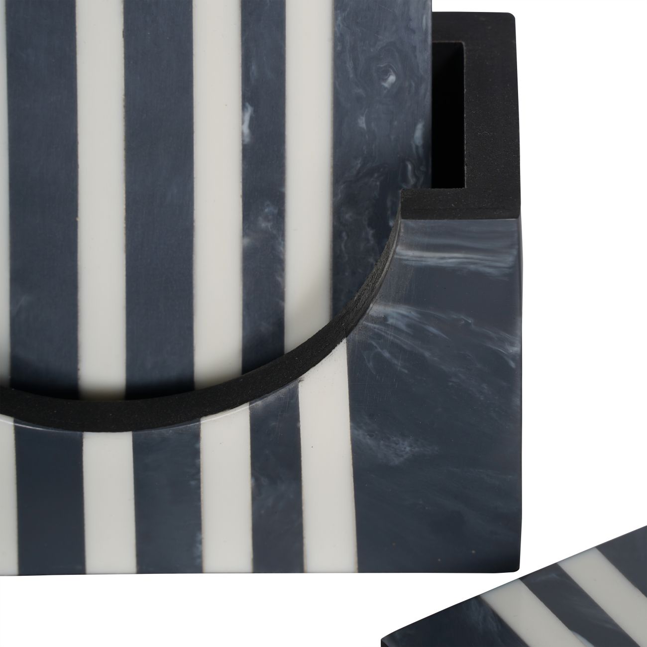 Sloane Grey Marble Stripe Coaster Set