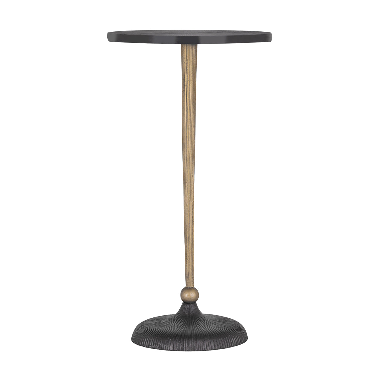 Solara Etched Bronze Pedestal Side Table