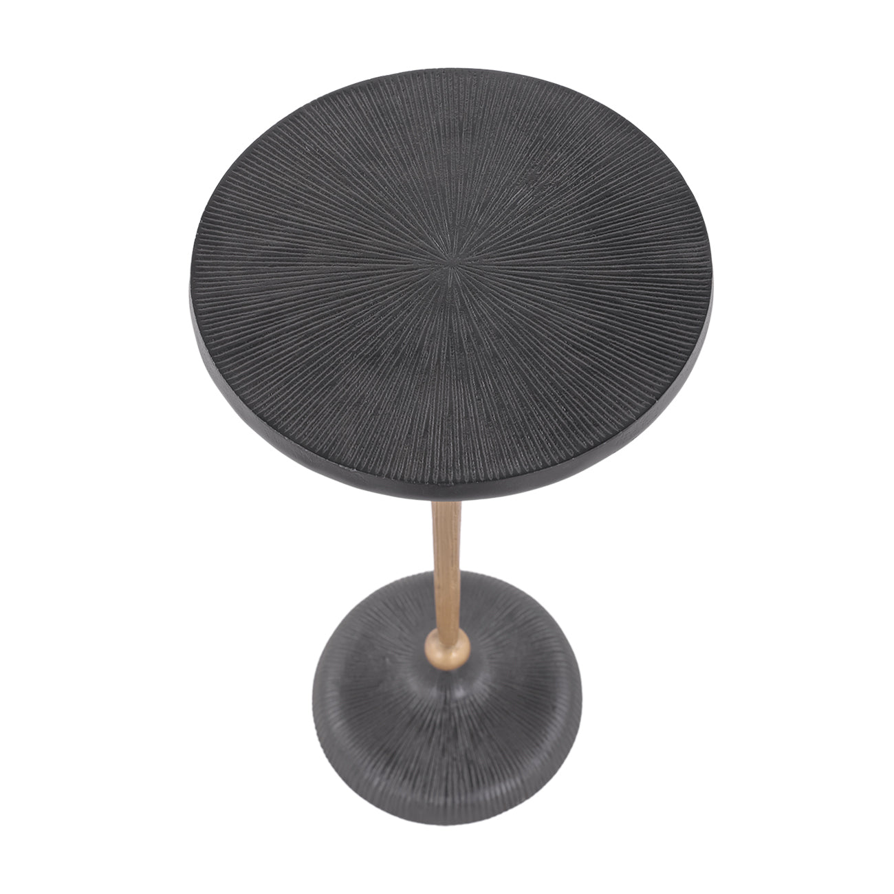 Solara Etched Bronze Pedestal Side Table