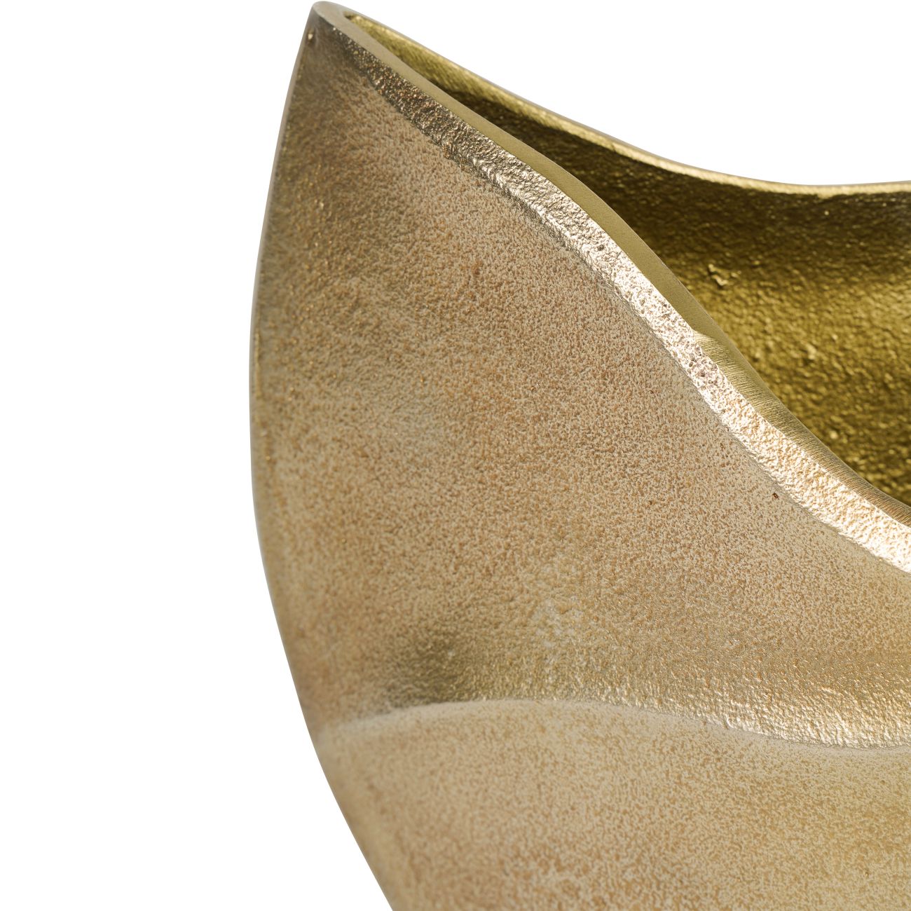 Solenne Brass Swirl Sculptural Vase