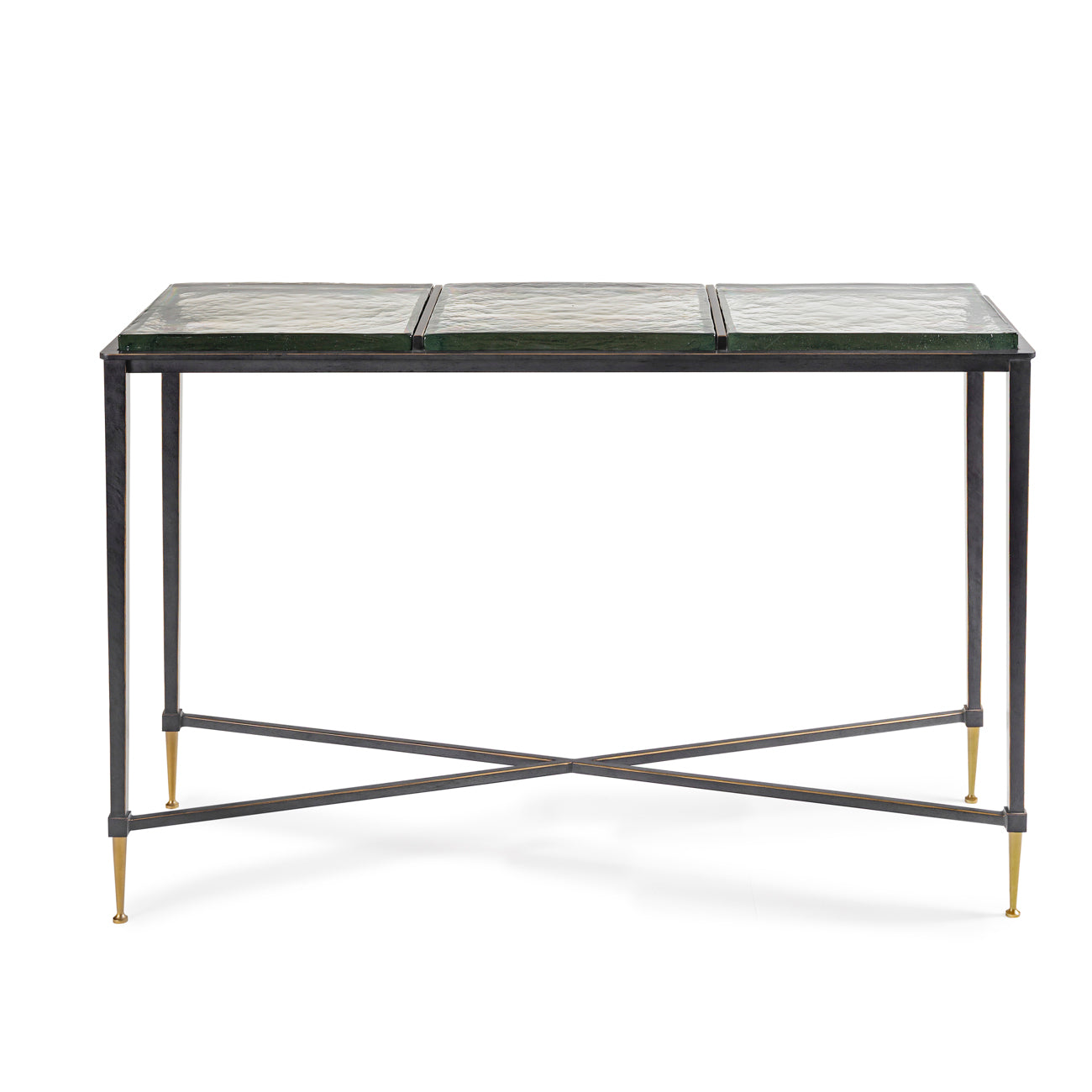 Sorella Textured Glass Console Table