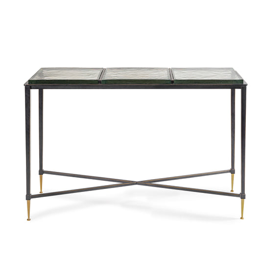 Sorella Textured Glass Console Table