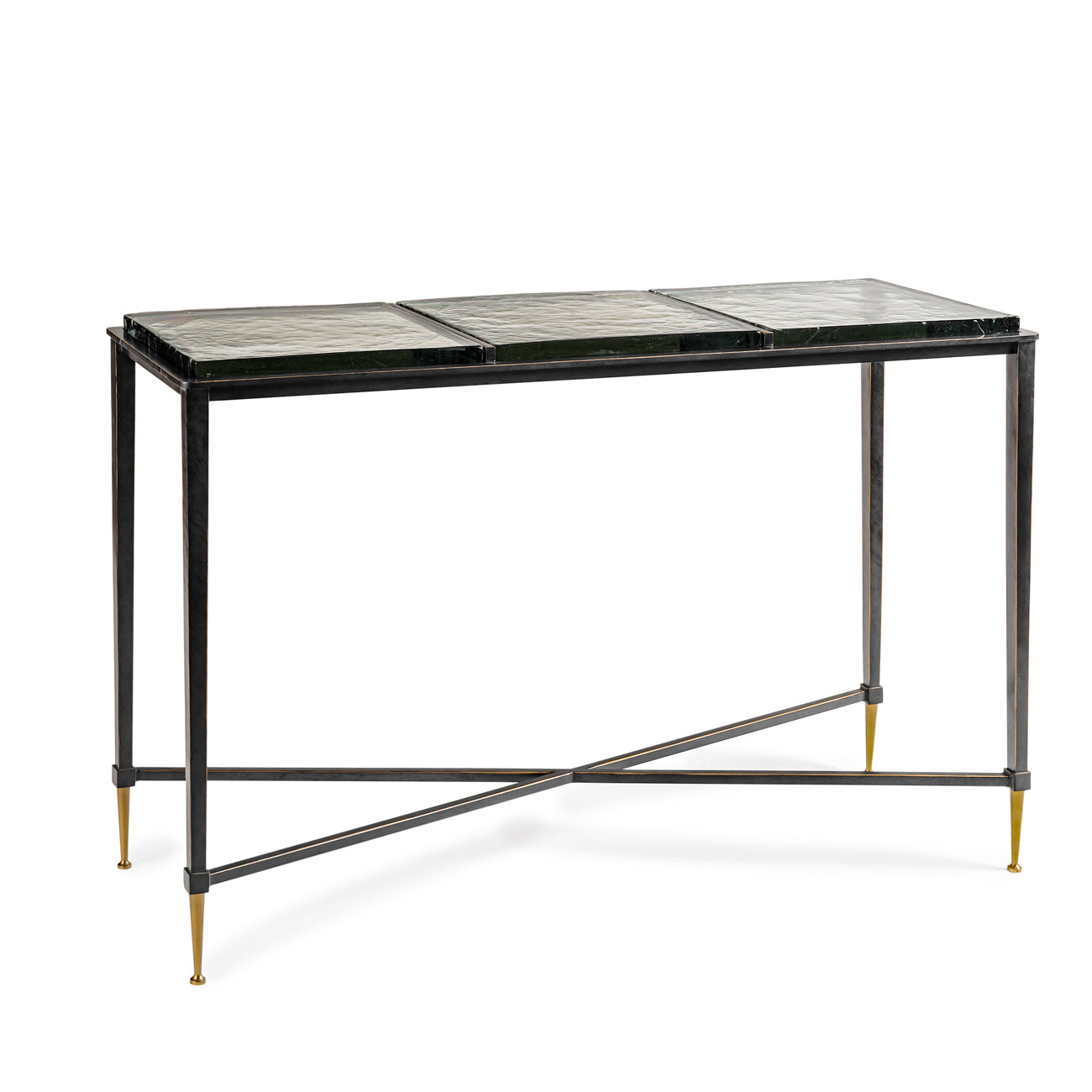 Sorella Textured Glass Console Table
