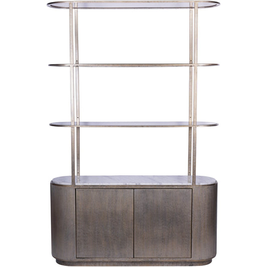 Orano Smoked Glass Shelving Unit