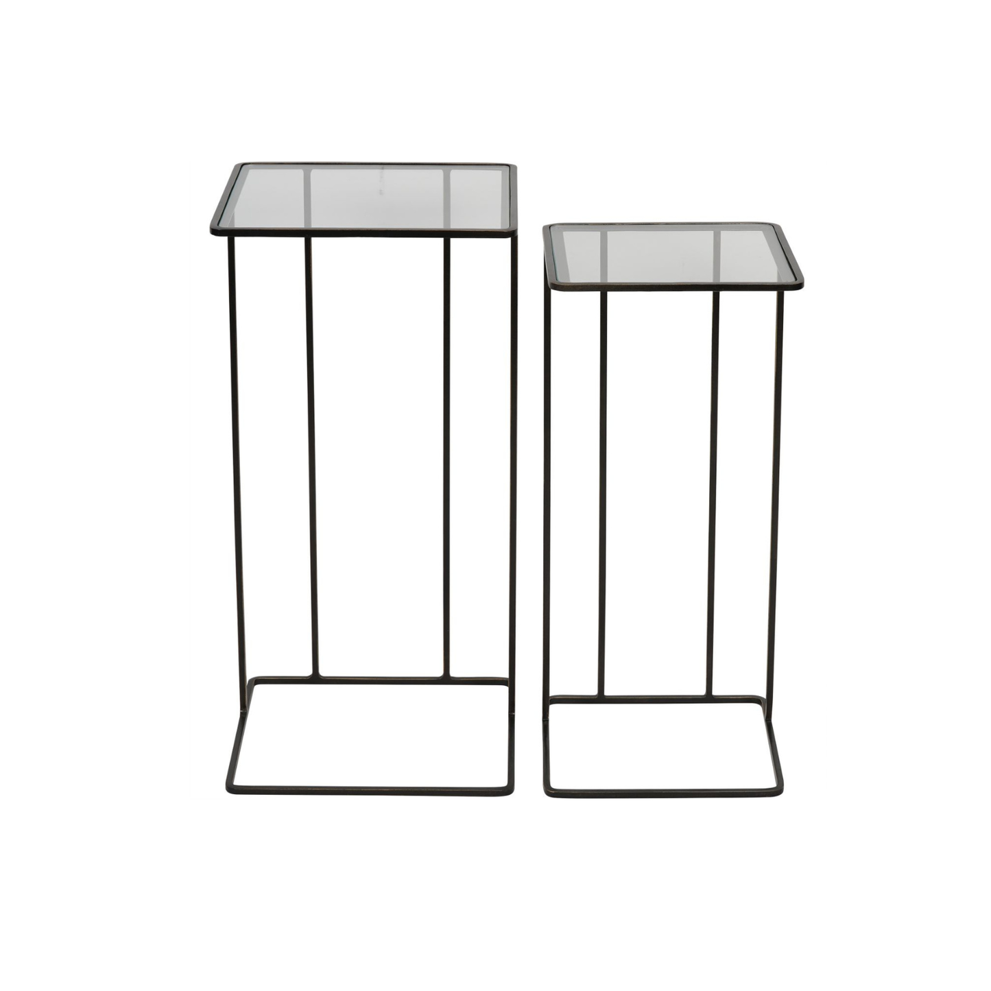 Nero Duo Clear-Top Nesting Tables