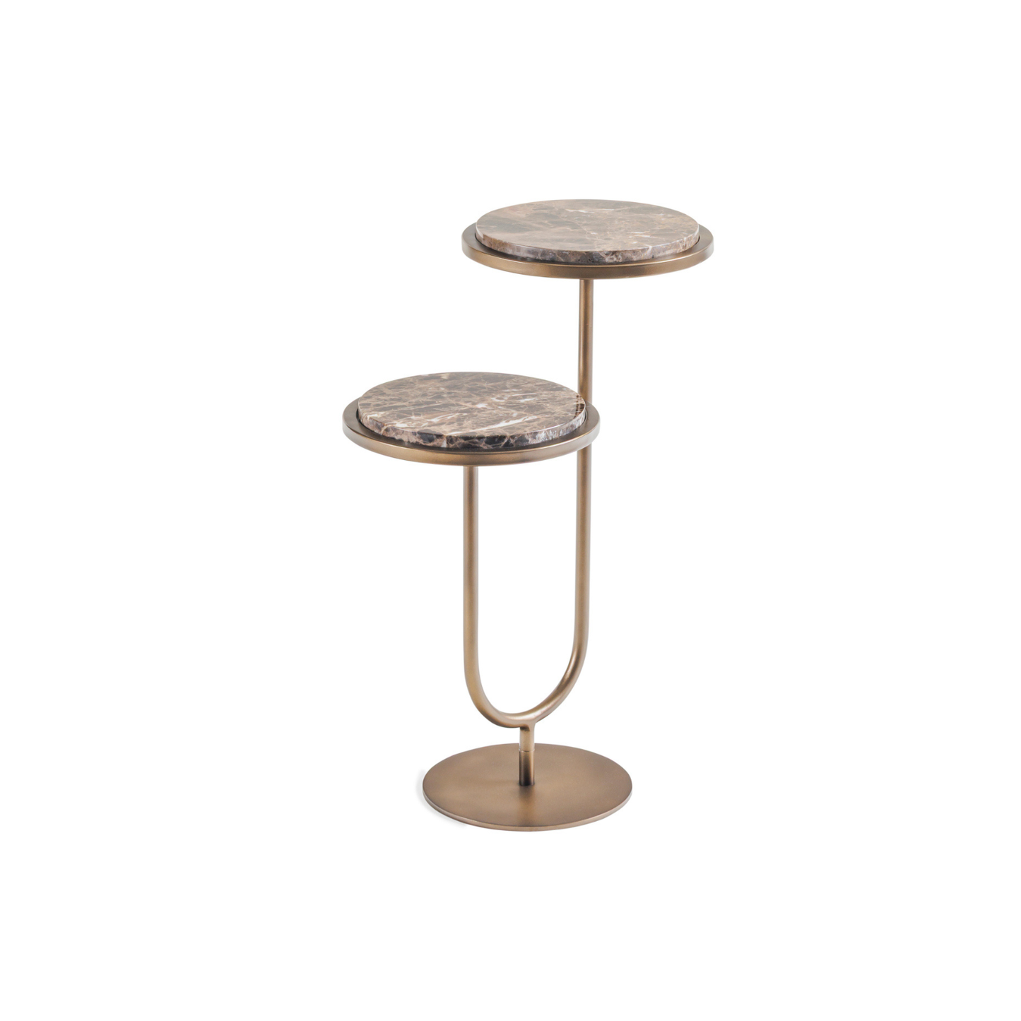 Orion Tiered Emperador Marble Table