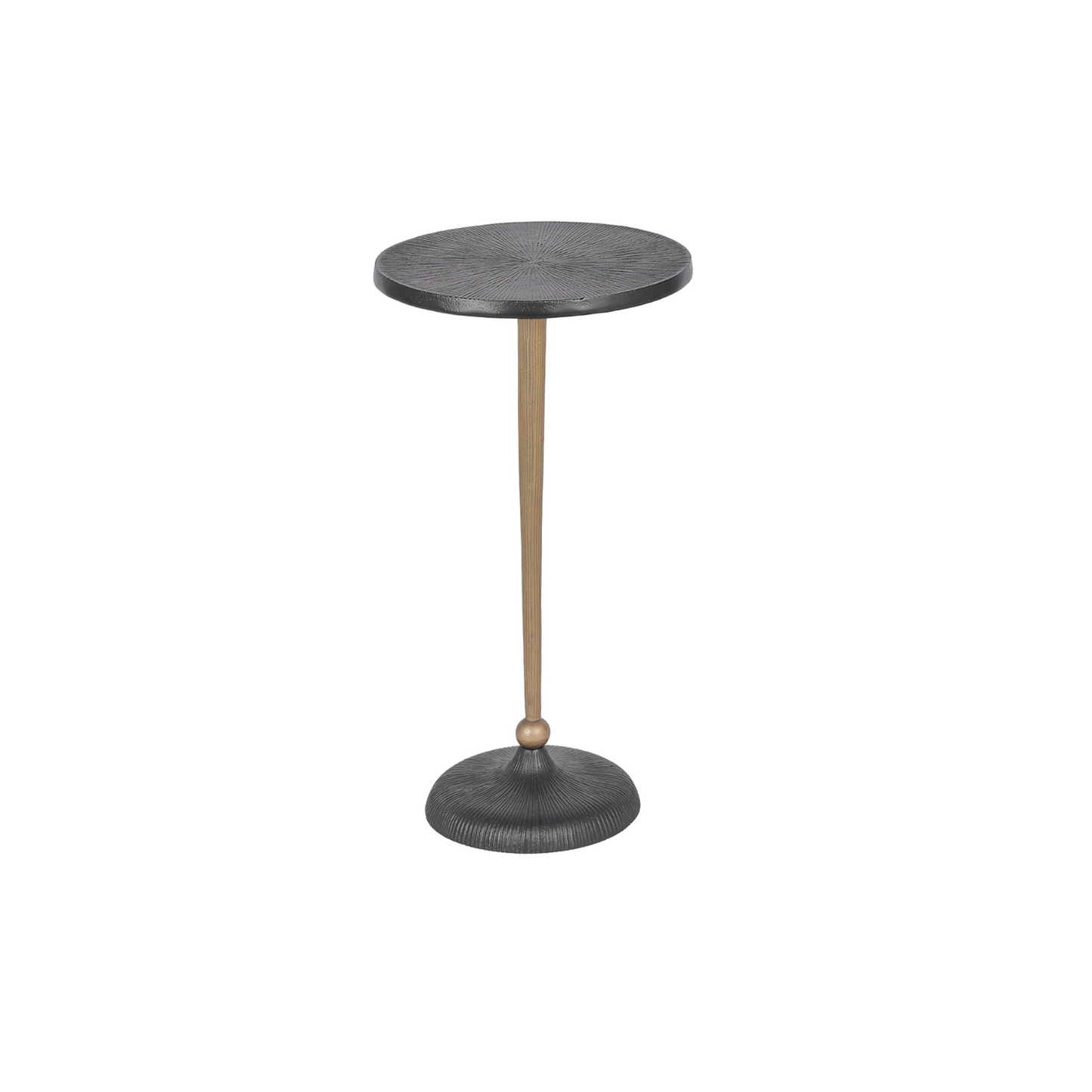 Solara Etched Bronze Pedestal Side Table
