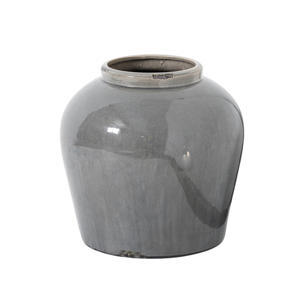 Garda Distressed Grey Glaze Vase