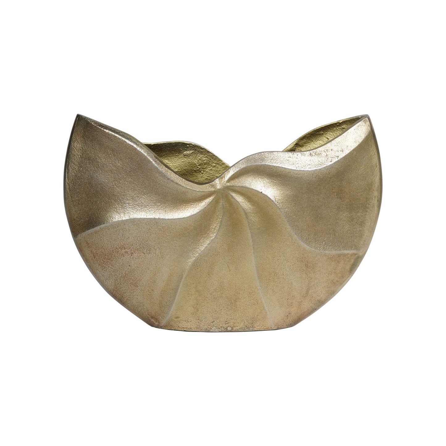 Solenne Brass Swirl Sculptural Vase