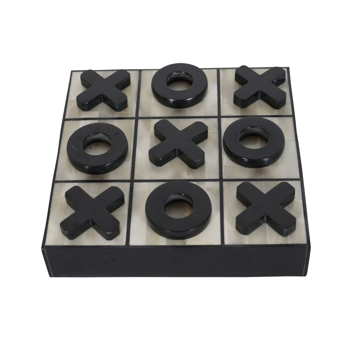 Sloane Bone Inlay Luxe Noughts & Crosses Set
