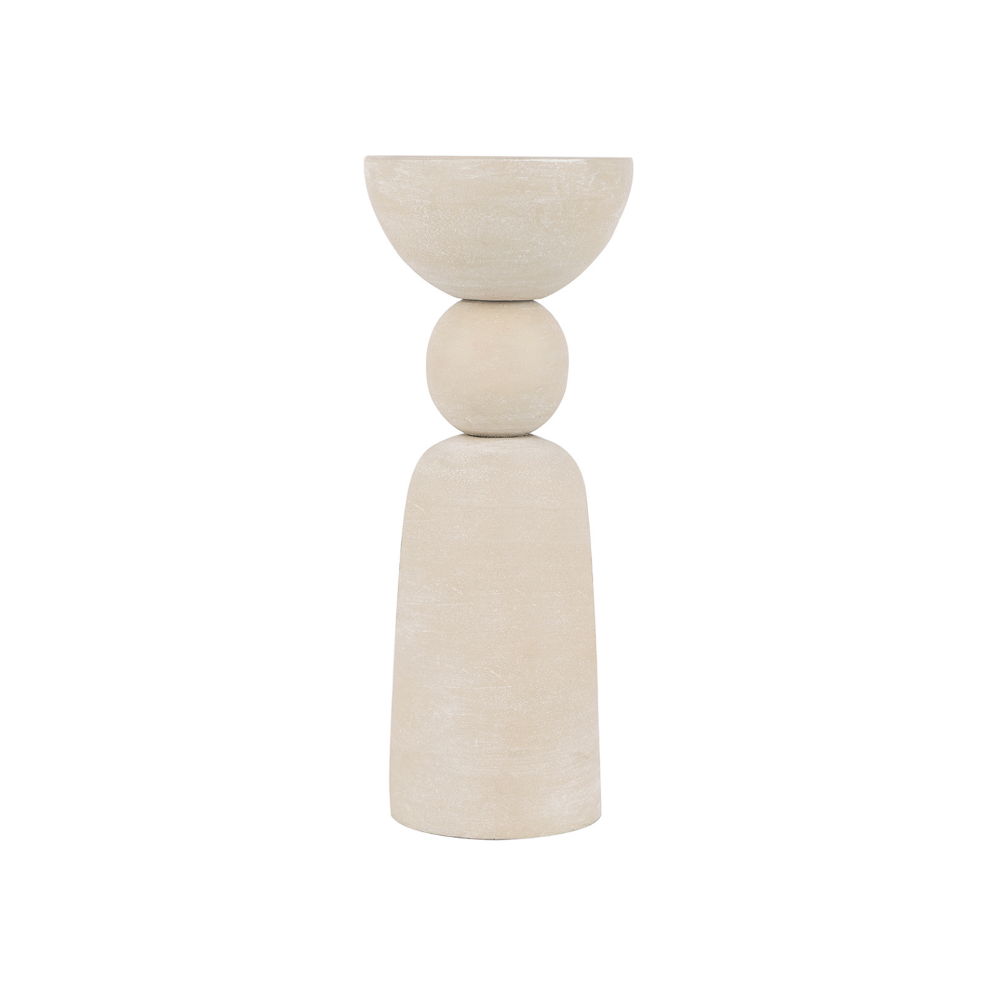 Atria Form Tall Sculpted Putty Pillar Holder – Large