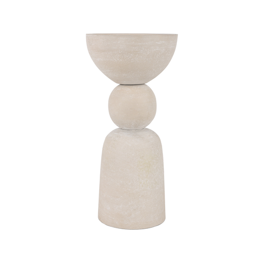 Atria Form Tall Sculpted Putty Pillar Holder – Medium