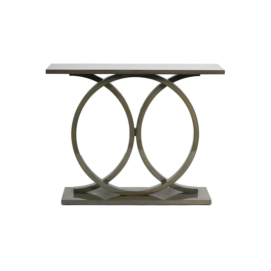 The Aureole Olive Lacquer Console Table