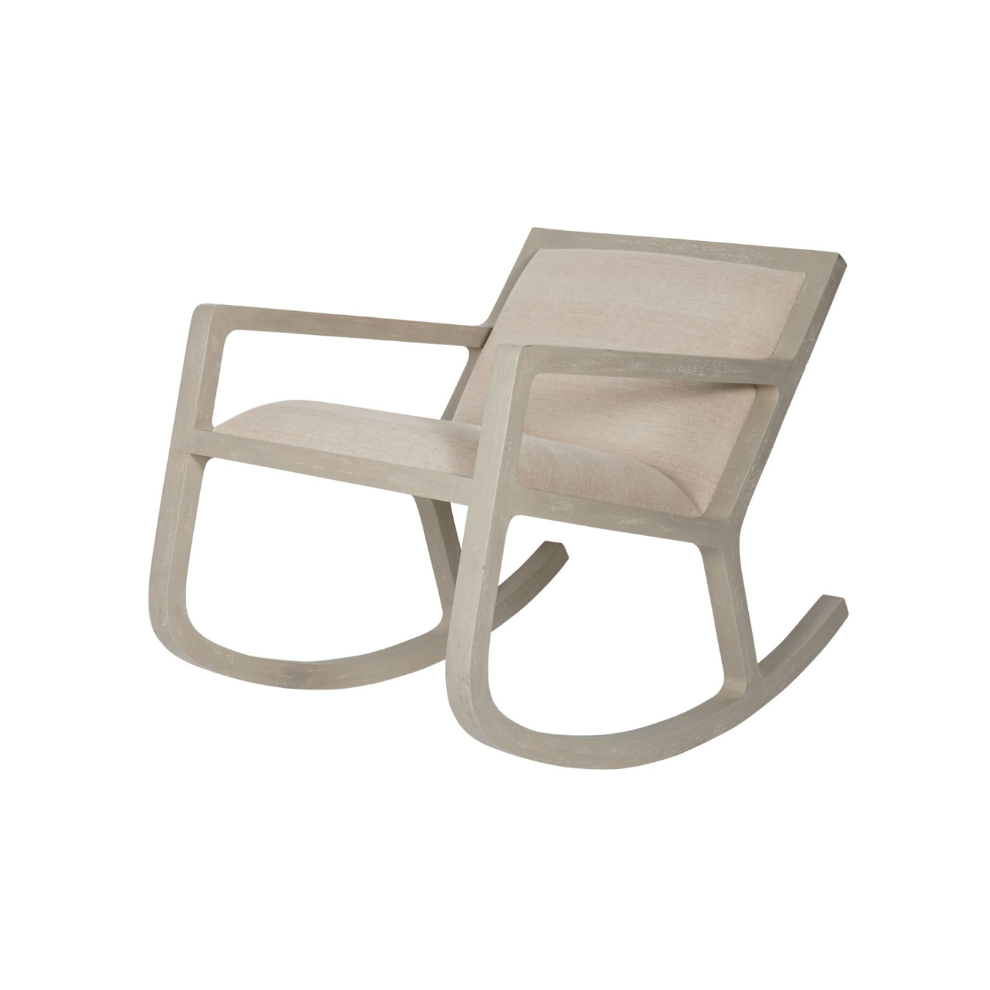 Solace Driftwood Rocking Chair – Natural Cotton