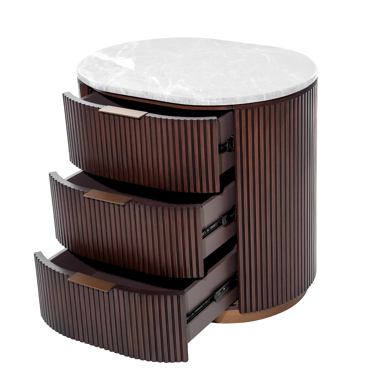 Opera Fluted Bedside Table