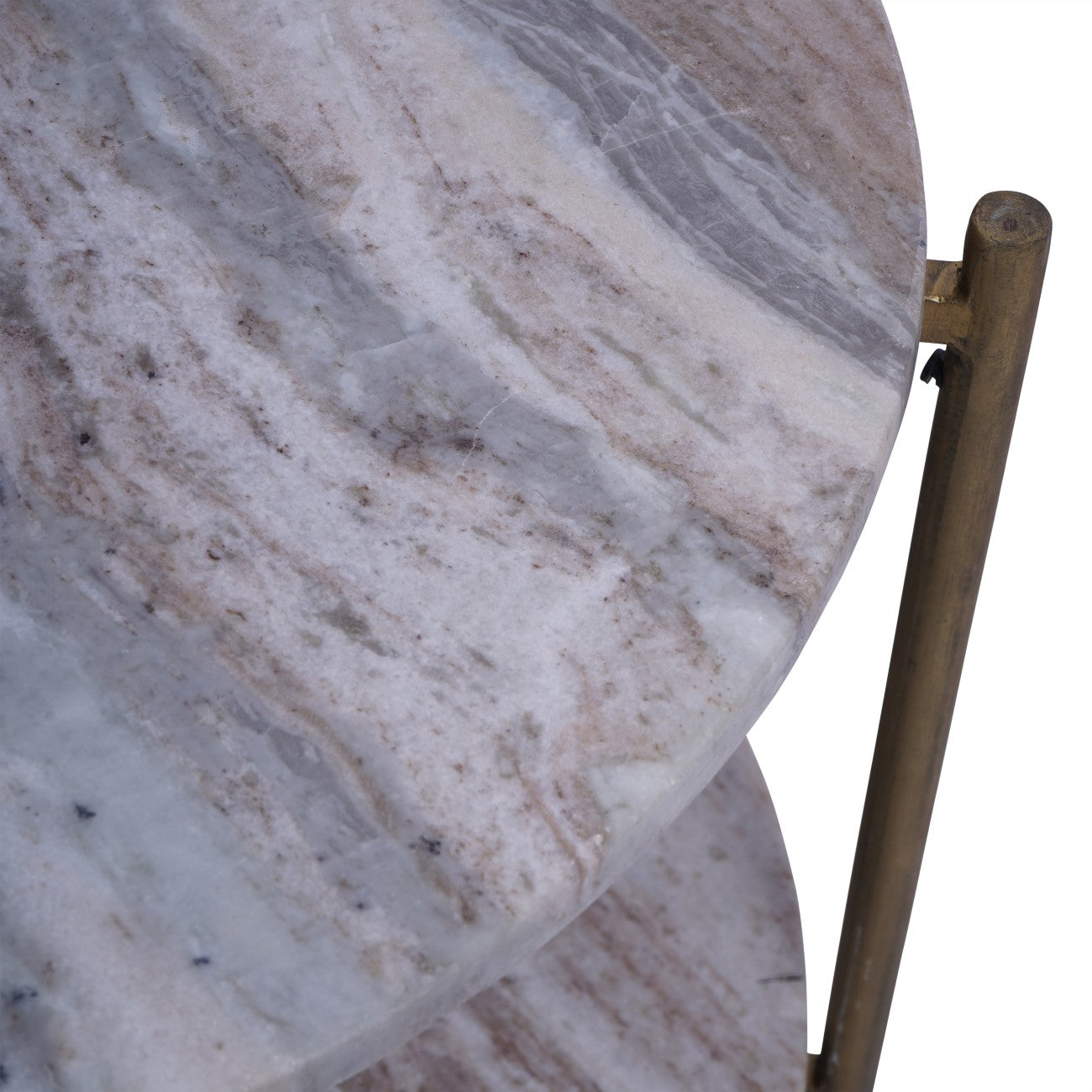 Verano Twin-Tier Marble Coffee Table – Grey & White