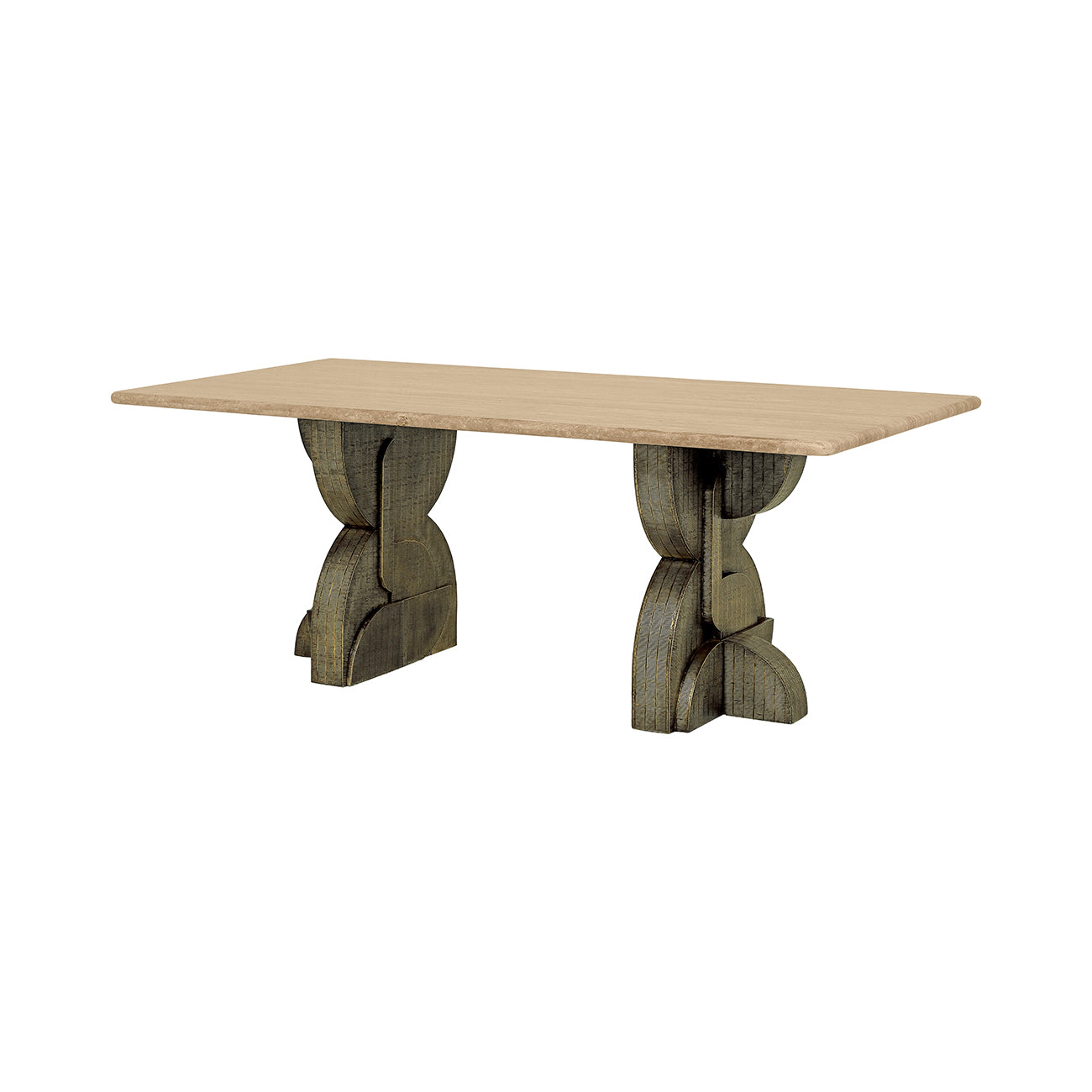 Callum Travertine Dining Table