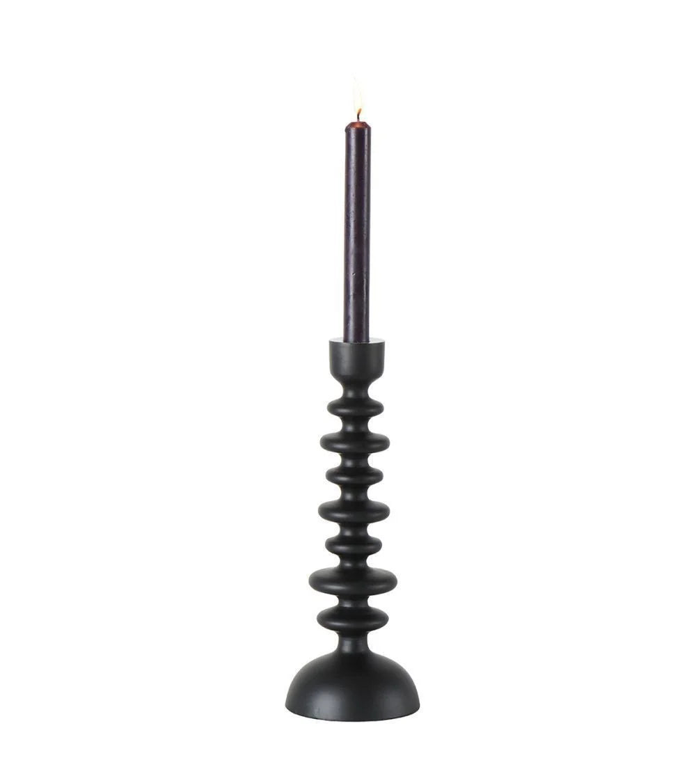 Visso Black Candle Holder